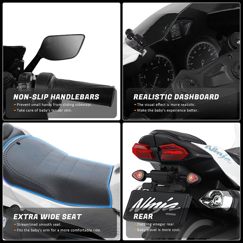 3-Wheel Electric Ride-On Motorcycle for Kids with Rechargeable 12V Battery