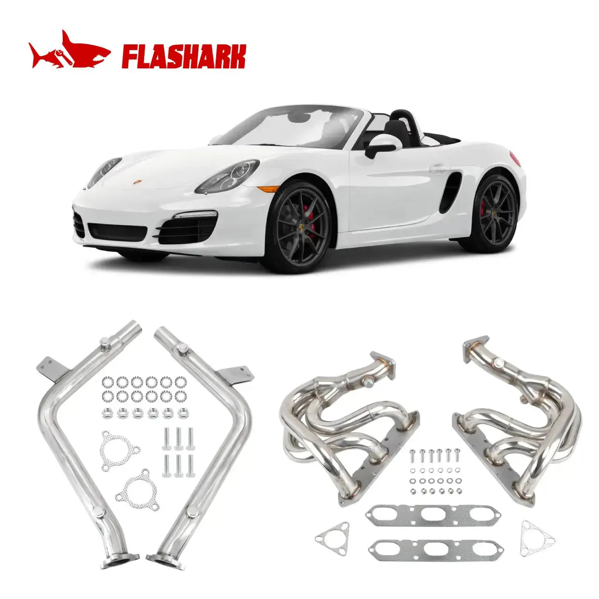 Header + Downpipe Exhaust Kit for 2000–2004 Porsche Boxster 986 2.7L / 3.2L