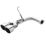 Catback Exhaust System 4" Quad Muffler Tip w Polished Tip for 2015-2022 Subaru WRX / STI