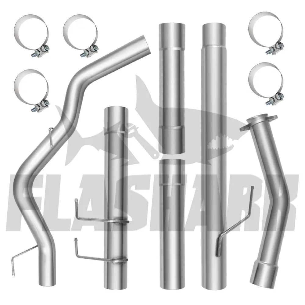 3.5/4 Inches 2018-2020 Powerstroke Ford F-150 3.0L DPF Delete Race Pipe Flashark