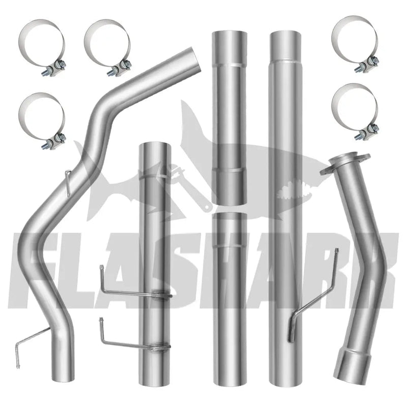3.5/4 Inches 2018-2020 Powerstroke Ford F-150 3.0L DPF Delete Race Pipe Flashark