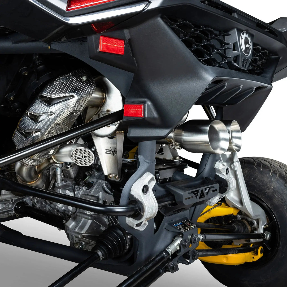 EVP Racing Shocker Electric Side-Dump Down Pipe with Bullet Muffler for Can-Am Maverick R Evolution Powersports