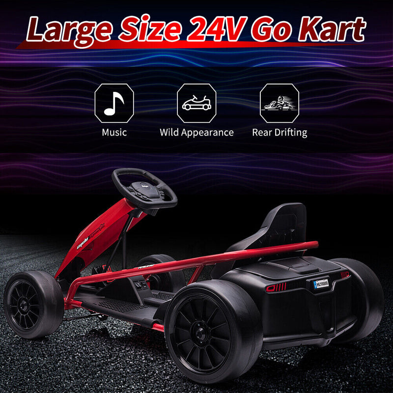 300W Electric Go Kart for Kids - Powerful Motors for Outdoor Drifting Fun!