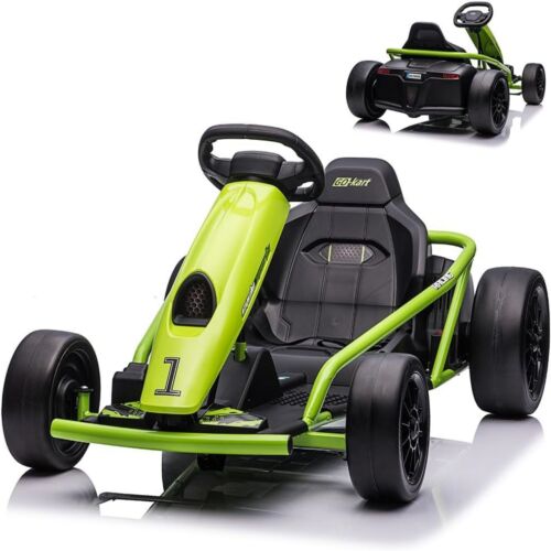 300W*2 Electric Go Kart for Kids 8-12 Years with Music and 175LBS Weight Capacity