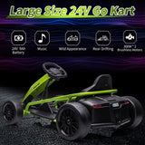 300W*2 Electric Go Kart for Kids 8-12 Years with Music and 175LBS Weight Capacity