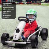 300W*2 Powerful Motors Go Kart for Kids 8-12 Years with Music and 175LBS Load Capacity