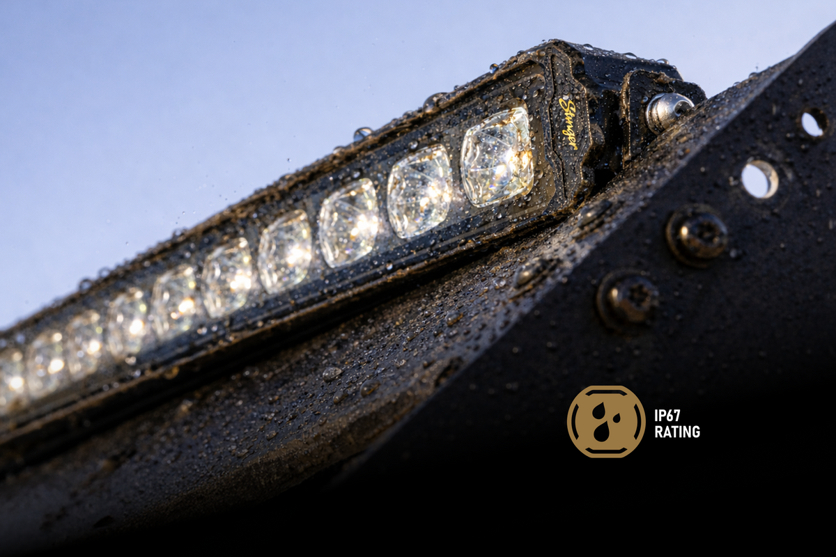 HEXCORE Universal 30" Curved LED Light Bar, Flood & Spot Combo Beam with Amber & White Position Light | STL30CLB Stinger