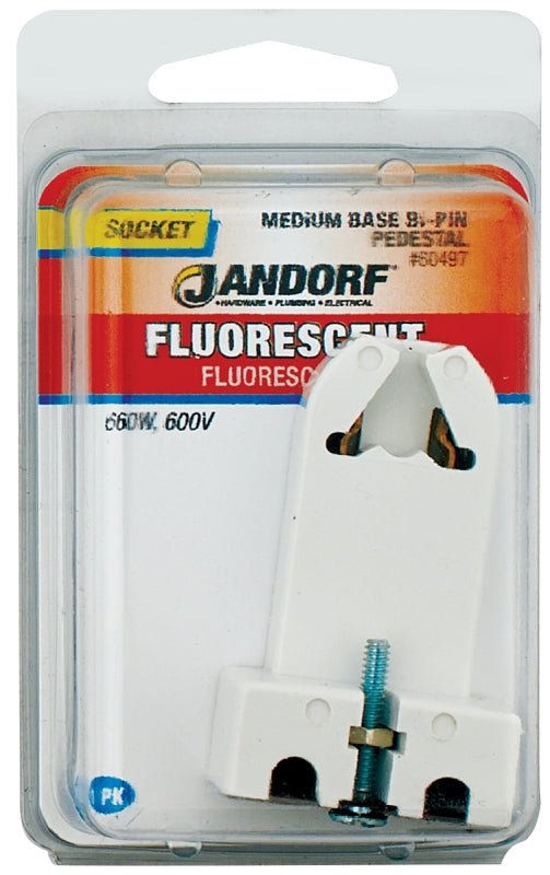 JANDORF Socket Fluorescent Med Base Bi-Pin Pedestal 60497 Jandorf