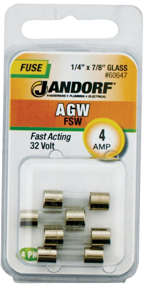 Jandorf Fast Acting 32 Volt 4 Amp Fuse #60647 Jandorf