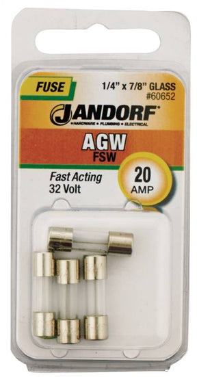 Jandorf Fast Acting 32 Volt 20 Amp Fuse #60652 Jandorf