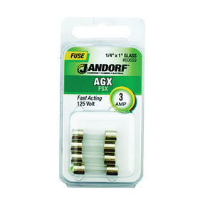 Jandorf Fast Acting 125 Volt 3 Amp Fuse #60659 Jandorf