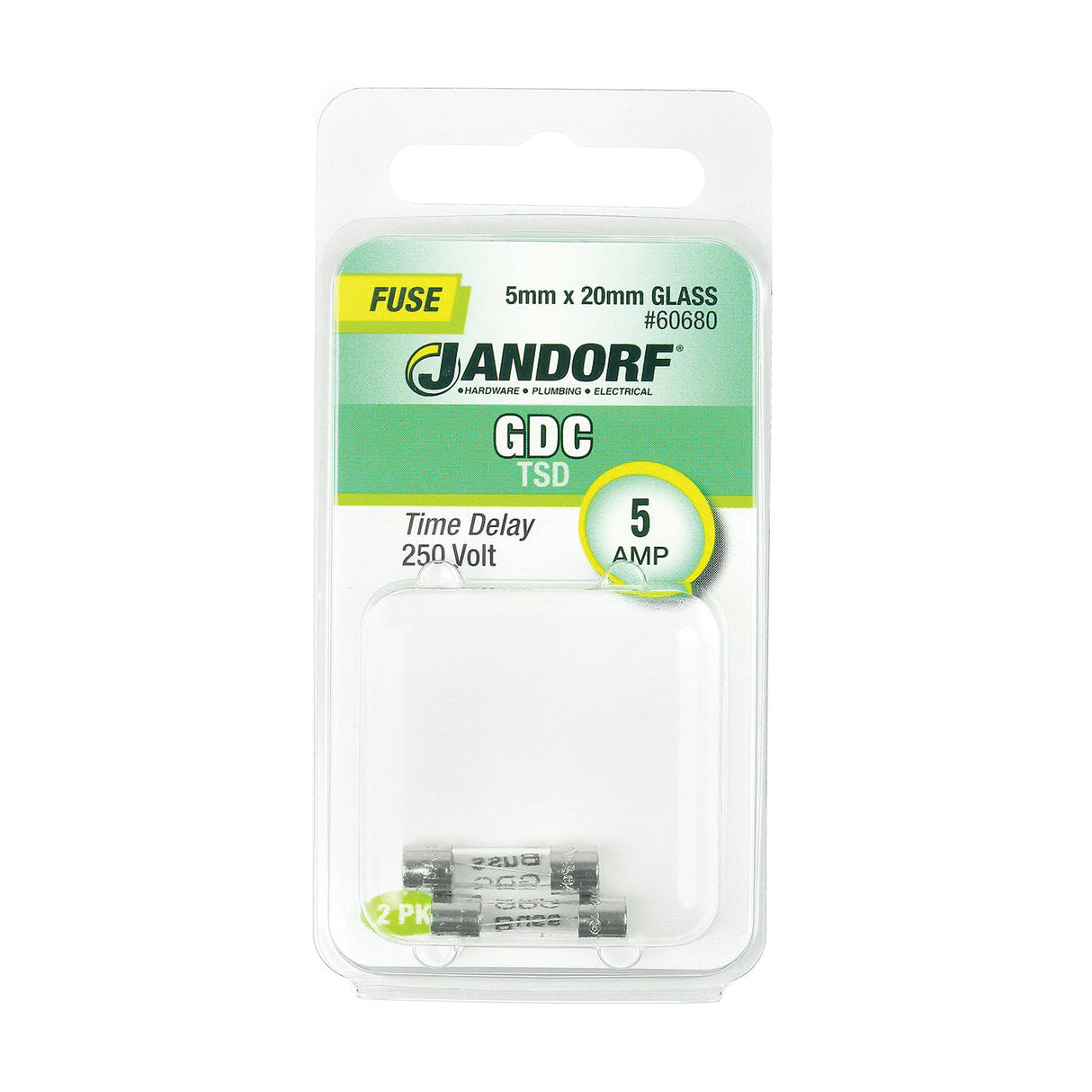 Jandorf Time Delay 250 Volt 5 Amp Fuse #60680 Jandorf