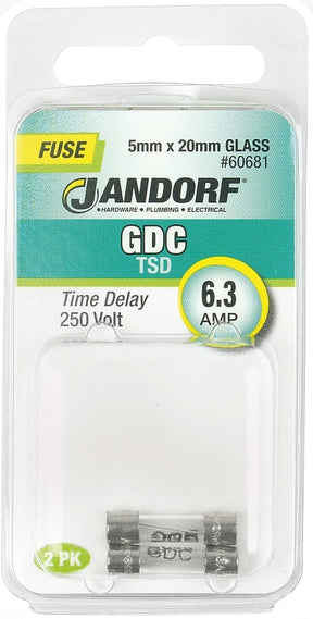 Jandorf Time Delay 250 Volt 6.3 Amp Fuse #60681 Jandorf