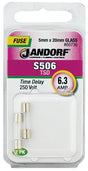 Jandorf Time Delay 250 Volt 6.3 Amp Fuse #60736 Jandorf