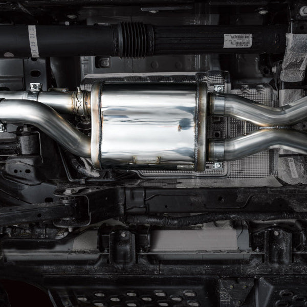 AWE Tuning SwitchPath Cat Back Exhaust with Dual BashGuards, 3-Inch Mandrel-Bent Stainless Steel and No Tips | 2022+ Ford Bronco Raptor