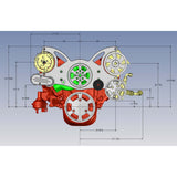 GM SB Compatible Front Accessory Drive - Full Serpentine with Alternator | Power Steering | Water Pump | Brackets and Bolts