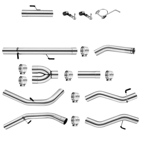 5 Inches Turbo Back Duals 2013-2018 6.7L Cummins DPF Delete Race Pipe Dodge Ram 2500/3500