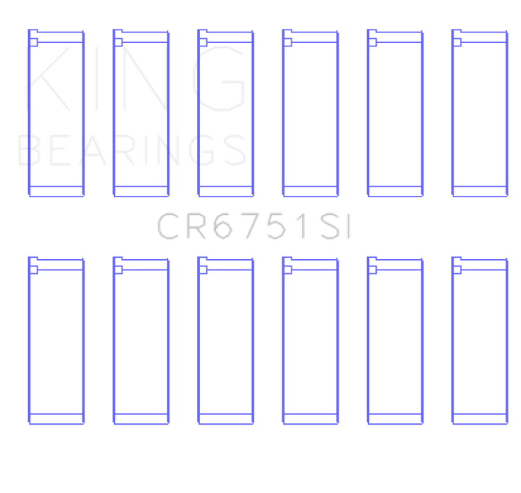 King Engine Bearings Ford 155 (Size +0.75mm) Connecting Rod Bearing Set