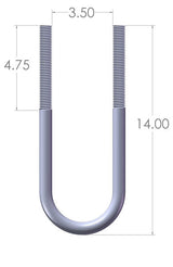 U Bolt, 5/8 X 3 1/2 X 14