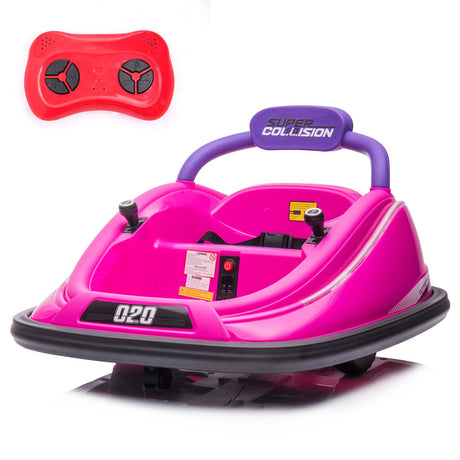 360 Degree Spin Electric Bumper Car for Kids with Remote Control - 12V Ride On Vehicle