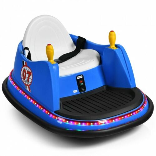 360-Degree Spin Race Bumper Car 6V Ride On with Remote Control for Kids
