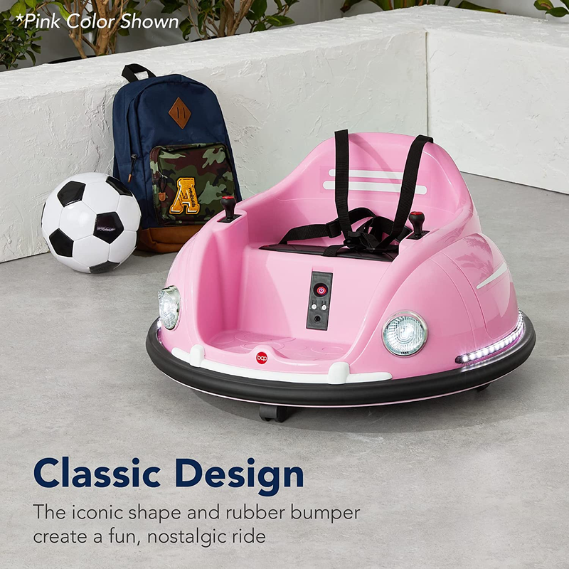 360° Electric Bumper Car for Kids (1.5-6 Years) with Parental Remote Control