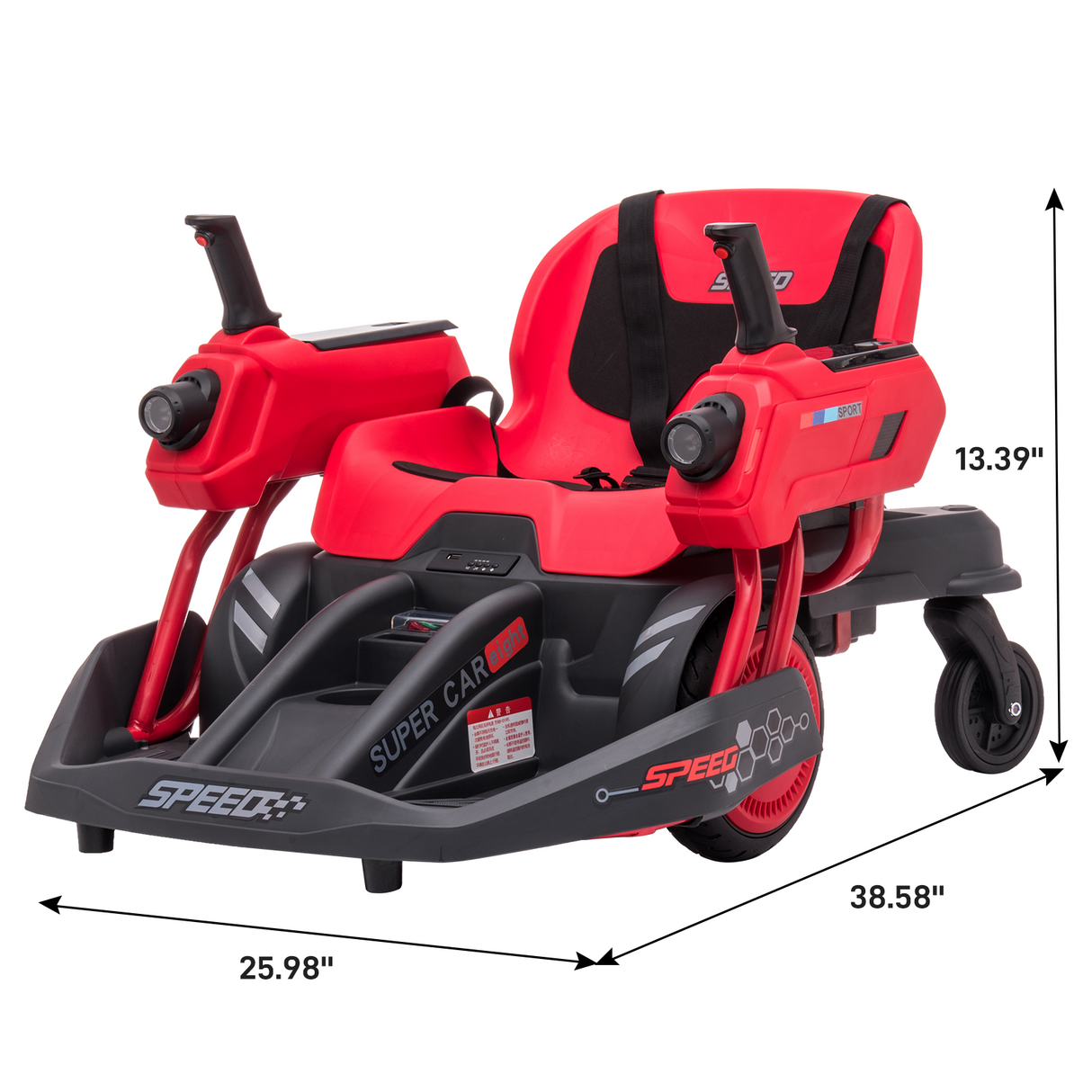 360° Rotating Ride-On Car for Kids with Dual Steering Control and Remote