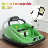 360° Spin Electric Bumper Car for Kids with LED Lights and Remote Control - 12V Ride On Vehicle