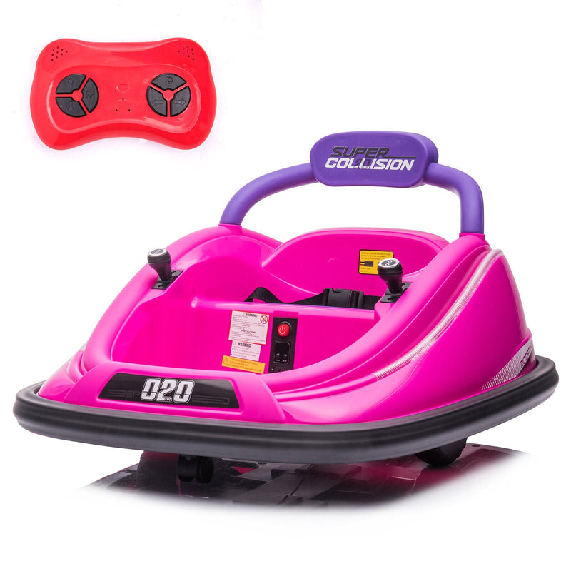 360° Spin Electric Bumper Car for Kids with Remote Control - 12V Electric Vehicle Toy