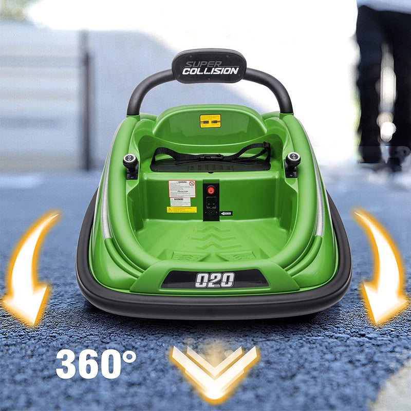 360° Spin Electric Bumper Car for Kids with Remote Control - 12V Toy Vehicle
