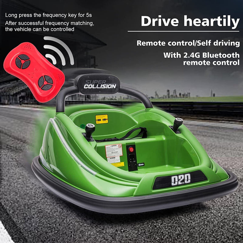 360° Spin Electric Bumper Car for Kids with Remote Control - 12V Electric Vehicle Toy