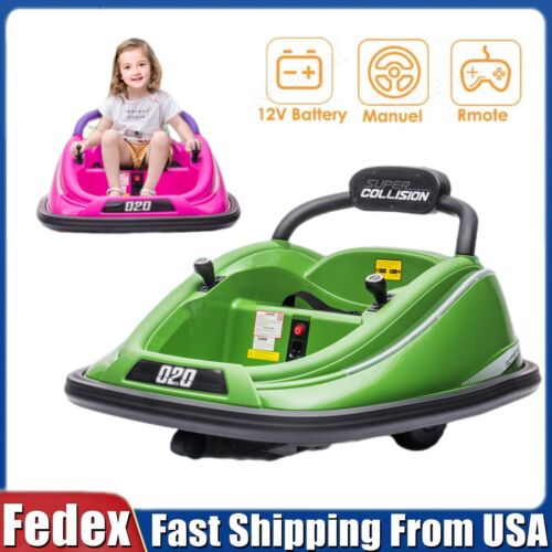 360° Spin Electric Ride-On Car for Kids with Remote Control - Bumper Vehicle Toy (12V)