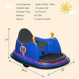 360 Spin Music Bumper Car: Electric Battery Powered Ride-On Toy for Kids (6V)