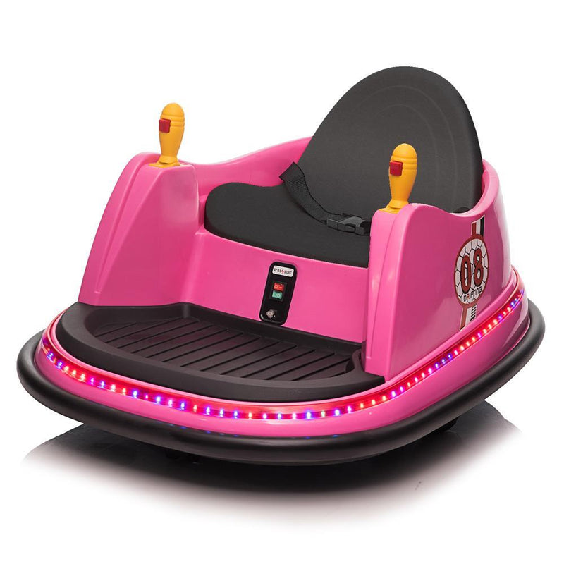360° Spin Race Bumper Car for Kids Ages 2-5 with 6V 7AH Battery and 1.3 MPH Speed