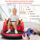 360° Spin Race Bumper Car for Kids Ages 2-5 with 6V 7AH Battery and 1.3 MPH Speed