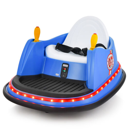 360° Spin Race Bumper Car for Kids with Remote Control - Blue