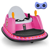 360° Spin Race Bumper Car Ride-On Toy for Kids with Remote Control - 12V Vehicle