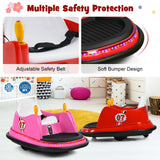360° Spin Race Bumper Car Ride-On Toy for Kids with Remote Control - 12V Vehicle