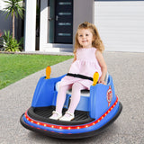 360° Spin Race Bumper Car Toy with Remote Control - 12V Blue Vehicle for Kids