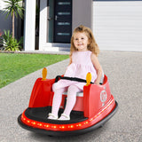 360° Spin Race Bumper Car Toy with Remote Control - 12V Red Vehicle for Kids