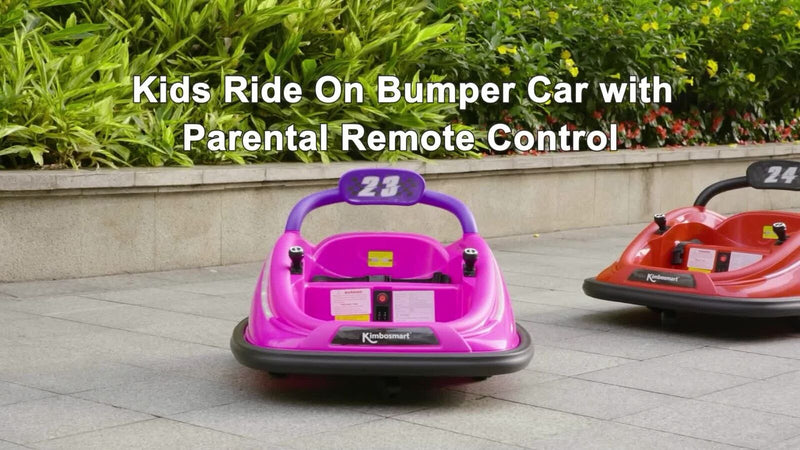 360° Spin Race Car for Kids with Remote Control and LED Lights - 6V Bumper Car Ride-On