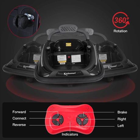 360° Spin Ride On Bumper Car for Kids - Rechargeable Electric Toy Vehicle (12V)