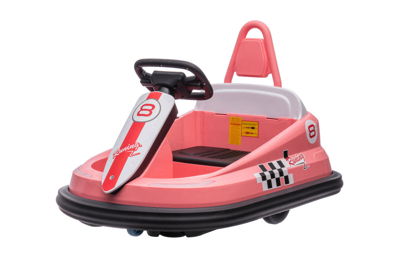 360° Spinning Electric Ride-On Bumper Car for Kids and Toddlers with 2-Speed Control