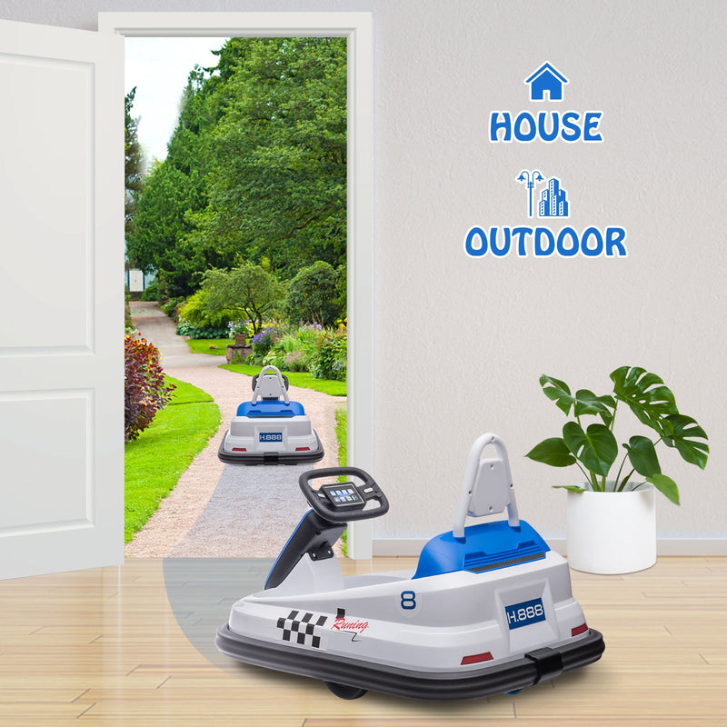 360° Spinning Electric Ride-On Bumper Car for Kids and Toddlers with 2-Speed Control