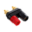 Binding Post Connector Standard, Dual Hex Black, Red, Gold TekShack