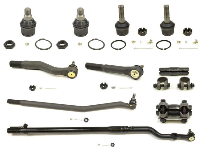 Forged Diesel Upper Lower Ball Joint Drag Link Tie Rod End Kit , 1999-2004 Ford 7.3L 6.0L Powerstroke 4WD Forged Diesel