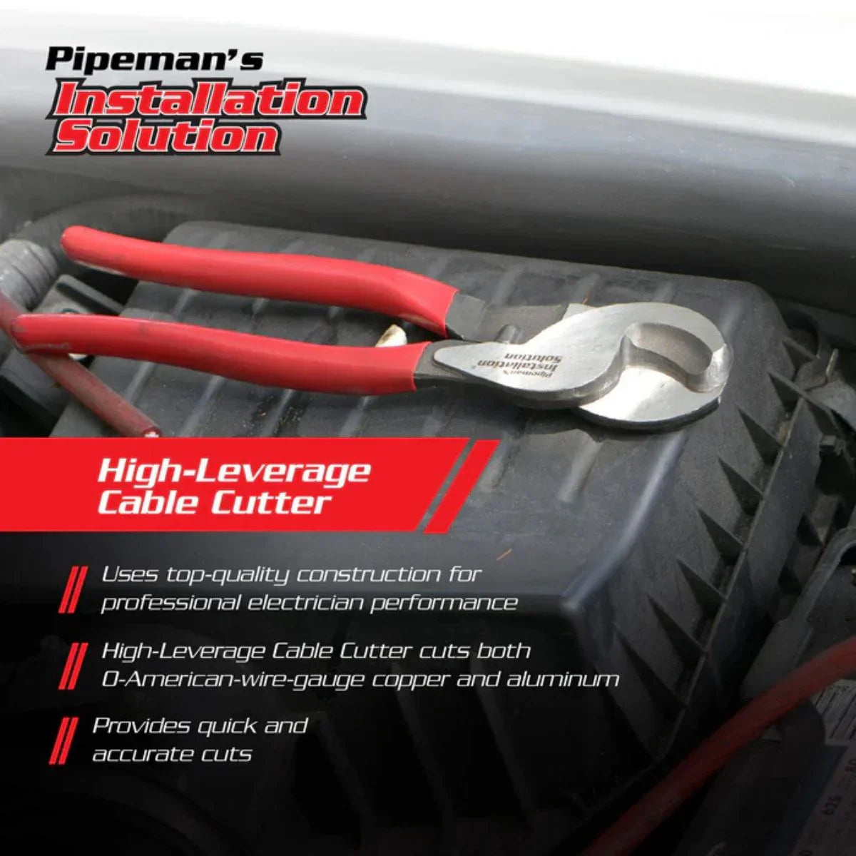 PIPEMANS Heavy Duty Cable Wire Cutter Electrical Tool ICR-010 Copper PIPEMANS