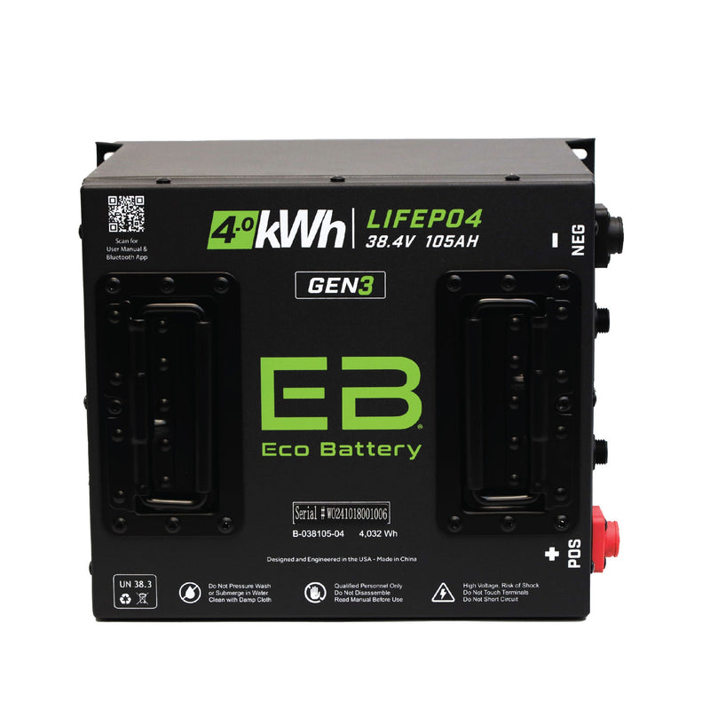 Eco Battery (36V) 38V 105Ah Cube LiFePO4 Gen3 Battery