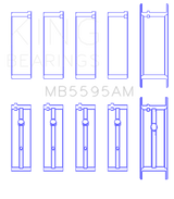 King Engine Bearings Datsun Ka-24E (Size +0.50mm) Main Bearing Set
