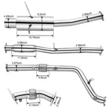 2002-2007 Subaru Impreza WRX/STI Catback Exhaust & Downpipe+Up-pipe 2.0L / 2.5L EJ-Series